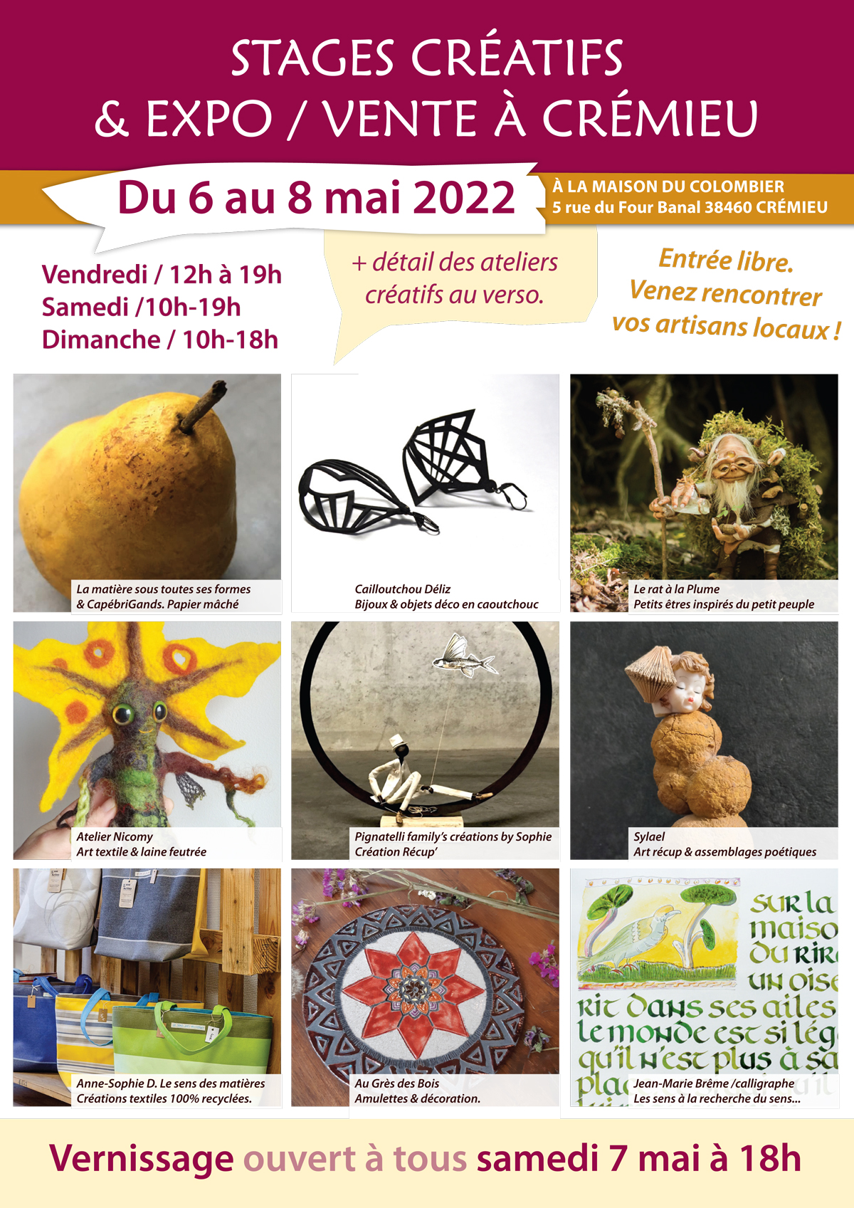 Expo-vente Crémieu mai 2022